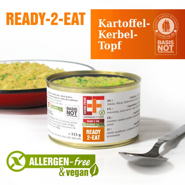 EF Ready-2-Eat Kartoffel-Kerbel-Topf (400g) - allergenfreie Langzeitlebensmittel