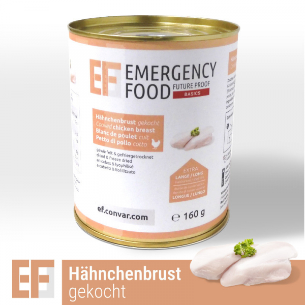 EF BASICS Hähnchenbrust (160g) - Langzeitlebensmittel Notvorrat